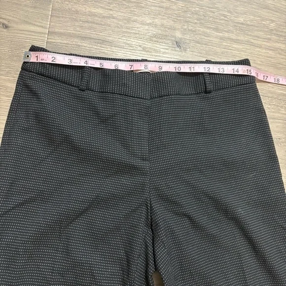 Anne Klein The Director Pants Sz 4 Black White Dotted Stretch Straight Leg - Picture 5 of 8